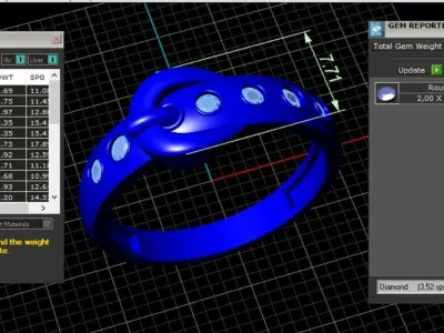 Belt Ring Stone 2025 3D print model