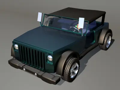 Jeep Wrangler For 3d Game  Low-poly 3D model
