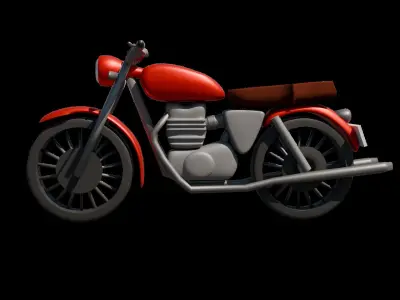 Motorcycle Low-poly 3D model by hikkigami890 - Low-poly