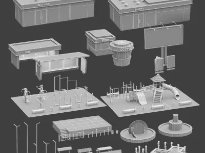 Exterior elements 3D model