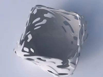 Bowl helix with smooth cuts and bulges   3D print model