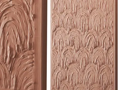 Abstract plaster painting 3D model