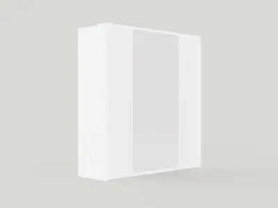 Wardrobe BREMA 210 White plus Mirror Low-poly 3D model