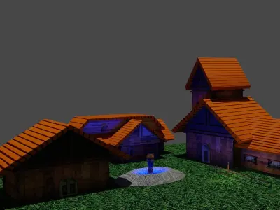 Gamming house  Low-poly 3D model