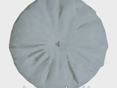 Cartoon-style Soft Puffin Ottoman Low-poly 3D model