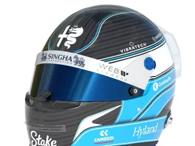 F1 Alfa Romeo Helmets 2023 3D model