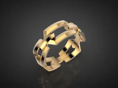 Wedding Chains ring all sizes R50 3D print model