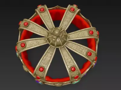 Luxury Golden Crown 3D model