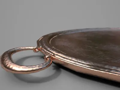 Copper Platter - PBR Low-poly 3D model