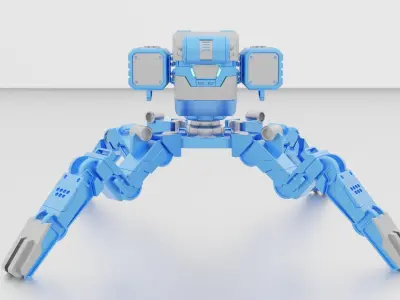 mech robot Low-poly 3D model