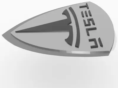 Tesla emblem  Low-poly 3D model purchase