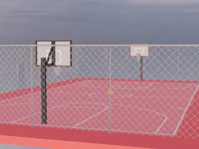 Street BasketBallCourt 3D model