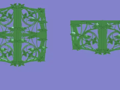 Brazilian Iron Work Art Nouveau Free low-poly 3D model