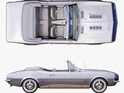 Chevrolet camaro 1967 convertible 3D model