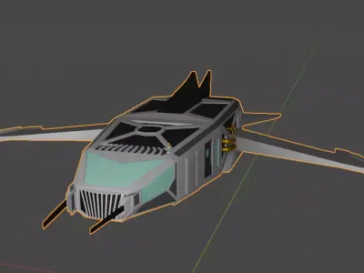spacecraft 3D print model