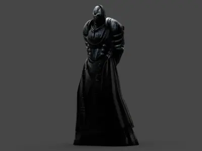 Dark Enforcer Sci-Fi Soldier Rigged and Game Ready 3D Model Low-poly 3D model