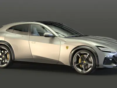 2023 Ferrari Purosangue SUV Grey 3D model