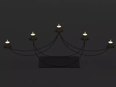 Candlestick set 9 candle holder - candle holder 3D model