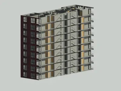 Apartment Modelling Revit 3D model