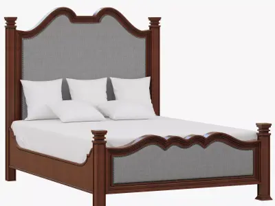 Stanley Furniture European Farmhouse-Hampton Hill Upholstered Be 3D model