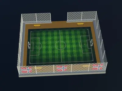 Soccer Stadium - Norway Low-poly 3D model