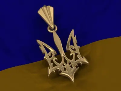 Ukrainian Trident 3D print model 10