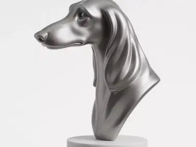 Dog sculpture 3D print model shop