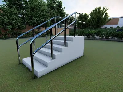 STAIR AND RAILING Free 3D model