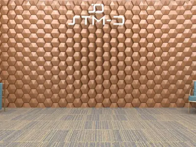 STM-D hexagon wall parametric model 210 Low-poly 3D model