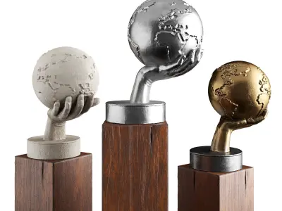 Earth Hand sculpture 3D model