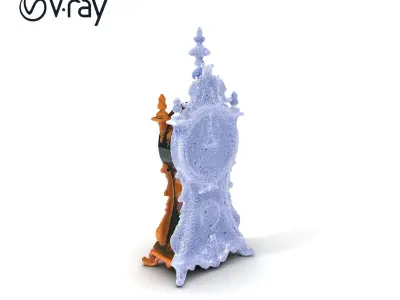 Antique Ornate Clock Model Pack Low-poly 3D model