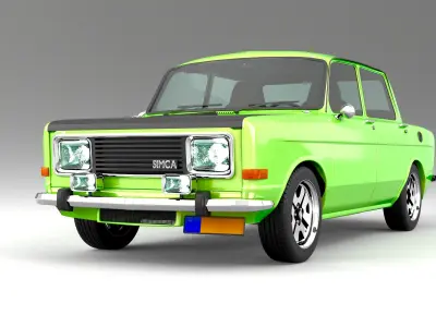 Simca 1000 Rallye 2 1976-1978 Low-poly 3D model