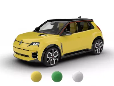 Renault 5 E-Tech 2025 3d model 3D model