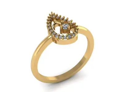 Jewelry Diamond Ring 3D Print Model 3D print model get