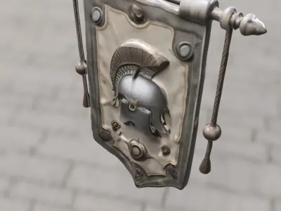 Spartan Honor Banner 3D model