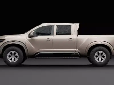 Nissan 4x4 Car Metallic Toupee Low-poly 3D model