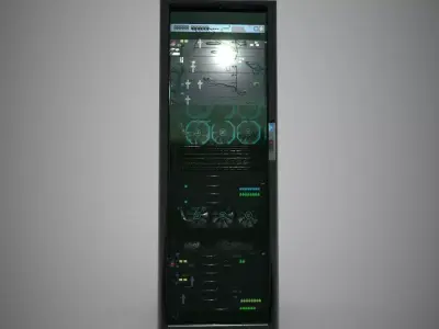 Server computer Low-poly 3D model