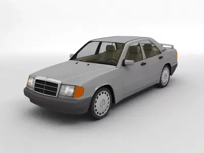 1985 Mercedes 190E Sedan 3D model
