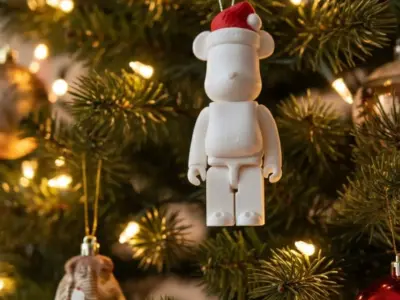 Santa bearbrick christmas decoration holiday 3D print model