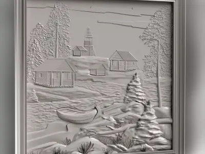 3d model of the picture  for milling on a CNC machine 3D print model