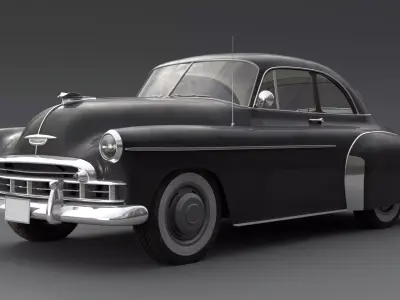 Chevrolet Styleline Deluxe Sport Coupe 1950 Low-poly 3D model