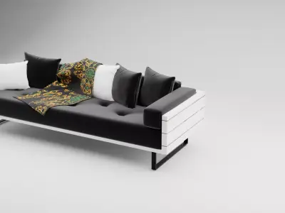Reclaimed Wood Sofa Low-poly 3D model