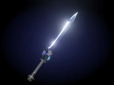 Fantasy Sword - HandPainted Low-poly 3D model