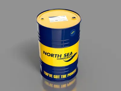 Realistic North Sea Barrel 3D Model Low-poly 3D model