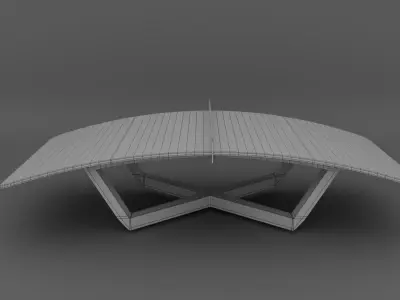 teqball table 3D Model 3D model