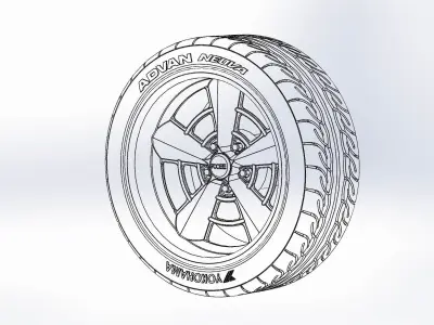 Wheel Foose Saturn 18inch for scale model 3D print model