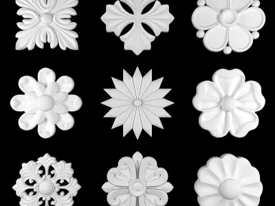 Ornament Element Pack 05 3D model