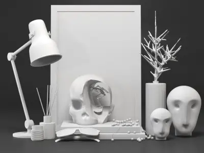 Decorative Furniture - Set 01 Low-poly 3D model