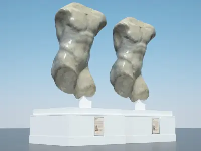 Hercules rock sculpture 3D model