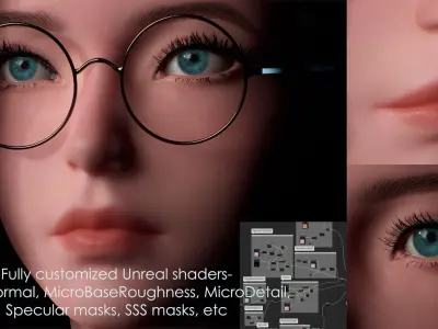 Nurse Doctor Girl - Stylized Casual Anime Realistic Character Low-poly 3D model